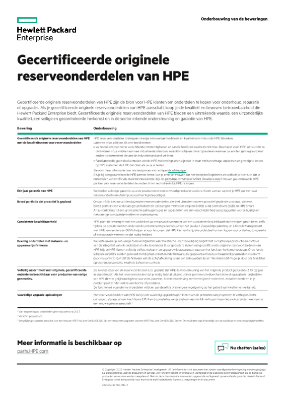 Gecertificeerde originele reserveonderdelen van HPE thumbnail
