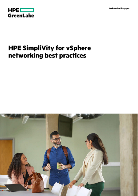 HPE SimpliVity for vSphere networking best practices technical white paper thumbnail