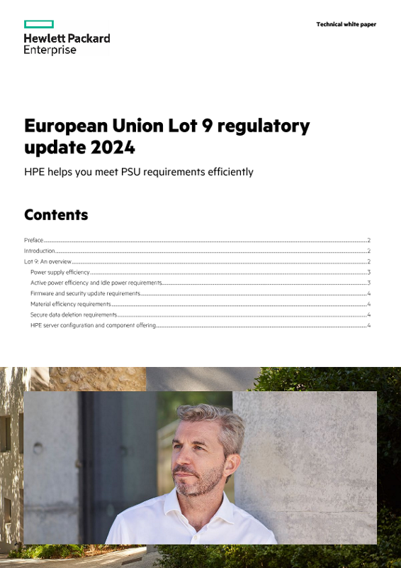 Afskedigelse tage medicin Arving HPE ProLiant, Apollo, Synergy, and Cloudline Servers and European Union Erp  Lot 9 Regulation technical white paper