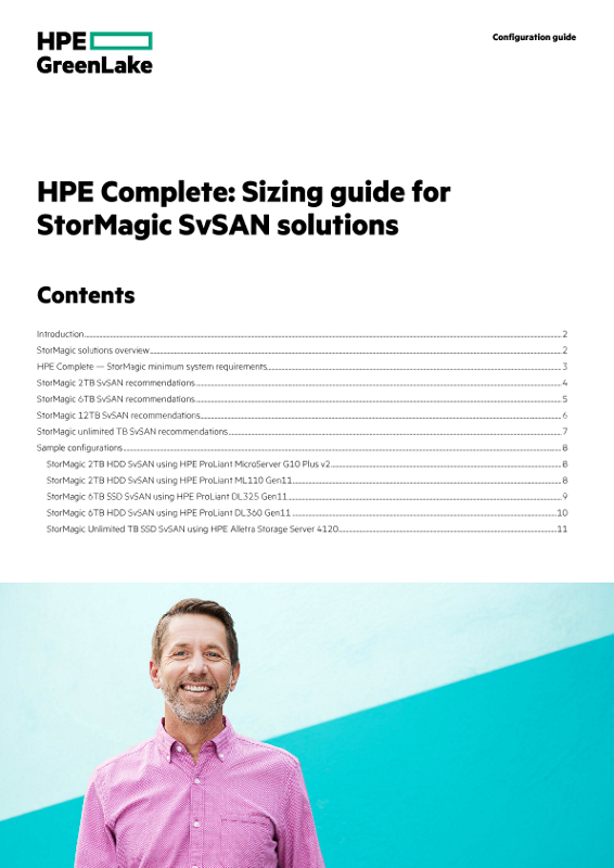 HPE Complete – Sizing guide for StorMagic SvSAN solutions thumbnail