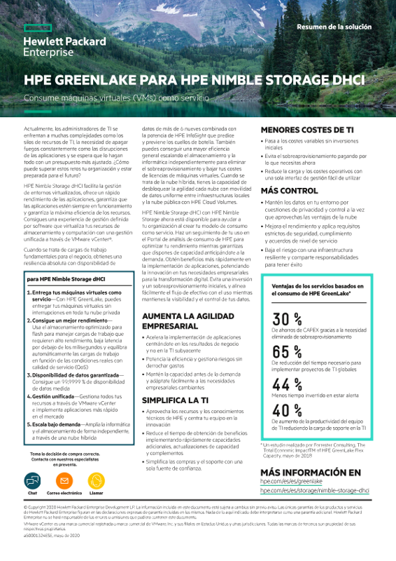 Resumen de la solución: HPE GreenLake para HPE Nimble Storage dHCI thumbnail