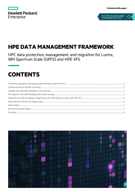 HPE Data Management Framework technical white paper thumbnail