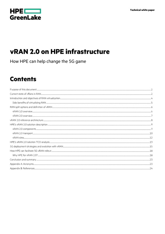 vRAN 2.0 on HPE infrastructure thumbnail