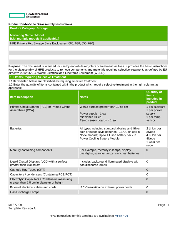 HPE Primera 6xx Storage Base Enclosures thumbnail