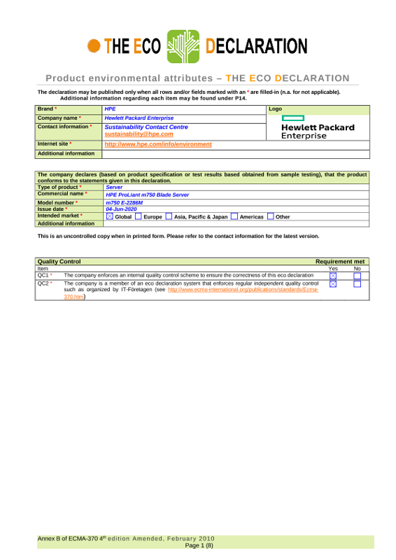 HPE ProLiant m750 Server Blade thumbnail