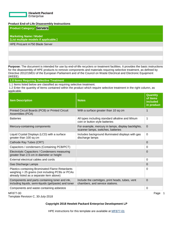 HPE ProLiant m750 Server Blade thumbnail