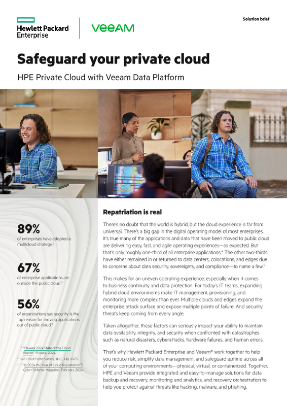 Safeguard your private cloud – HPE Private Cloud with Veeam Data Platform thumbnail