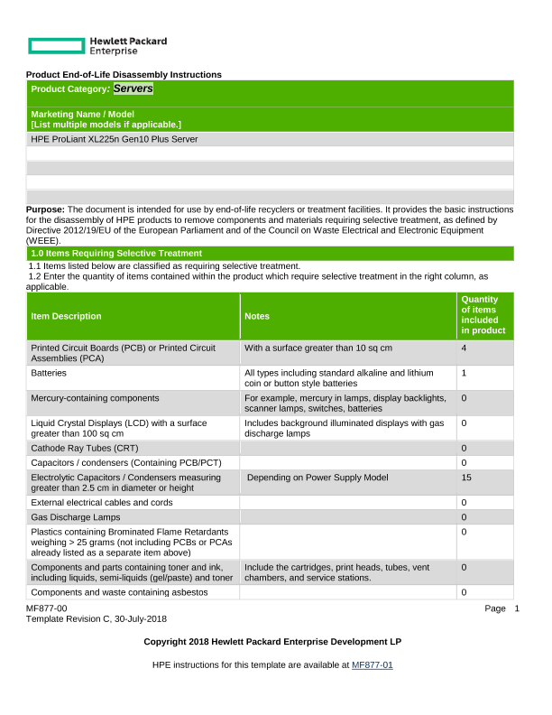 HPE ProLiant XL225n Gen10 Plus Server thumbnail