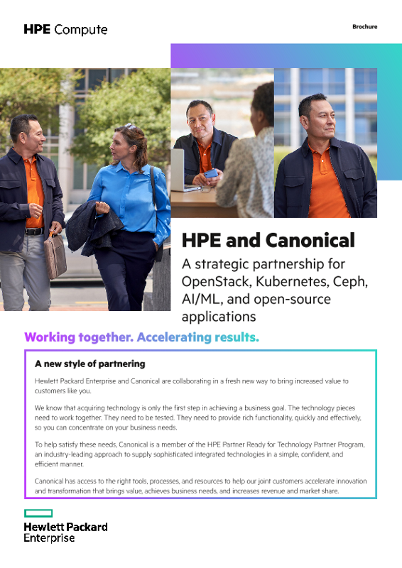 HPE and Canonical – HPE Servers, HPE Synergy, and Canonical Ubuntu Long Term Support product brochure thumbnail