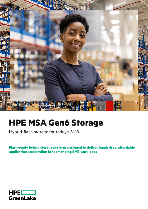 HPE MSA Gen6 Hybrid Storage solution brief thumbnail