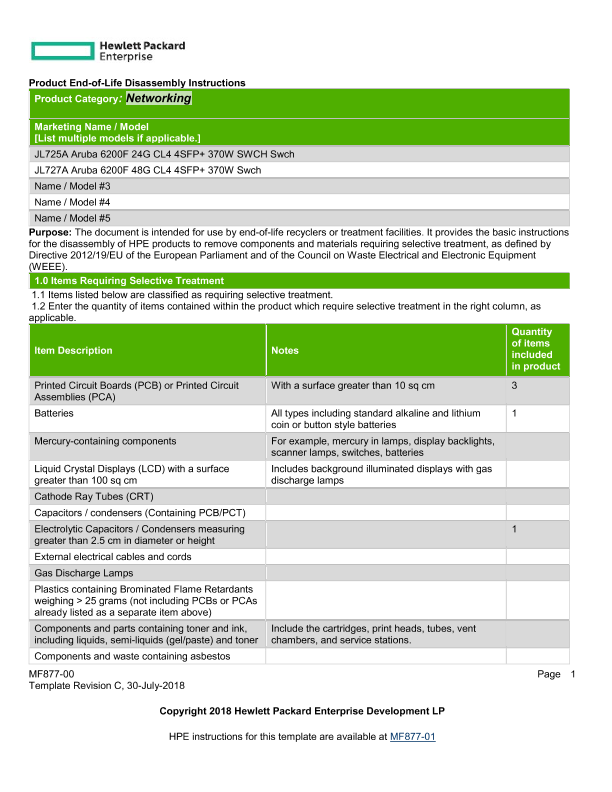 HPE Aruba Networking 6200 JL725A, JL727A Switch thumbnail