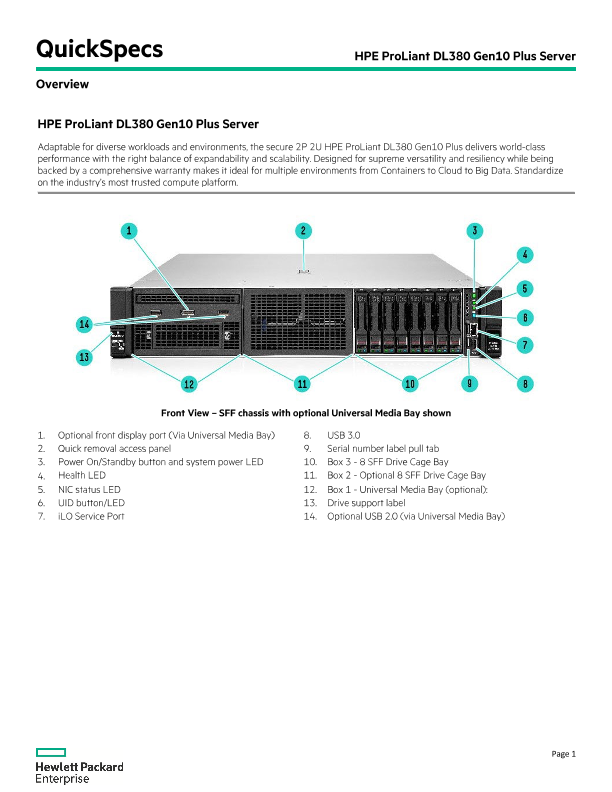 HPE ProLiant DL380 Gen10 Plus Server thumbnail