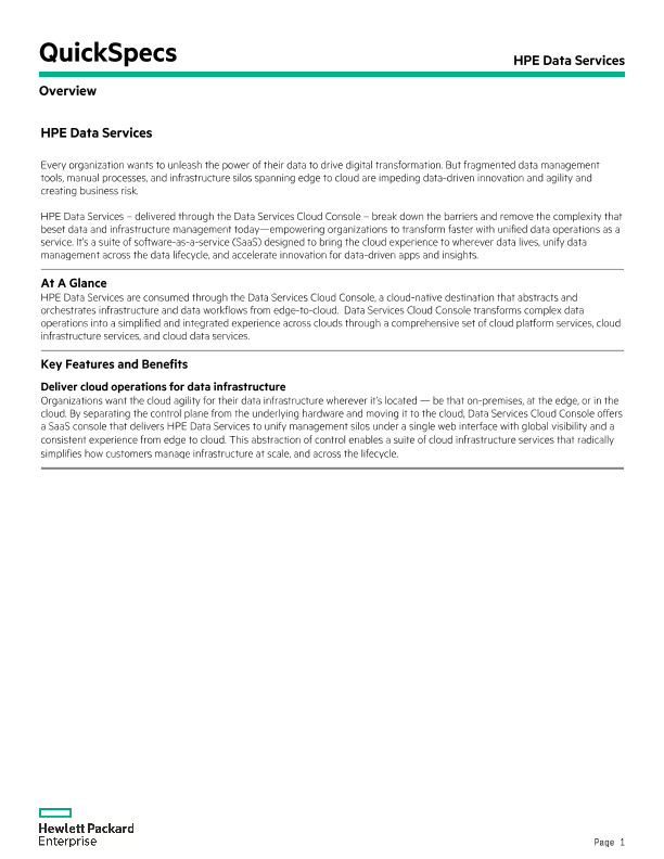 HPE Data Services thumbnail