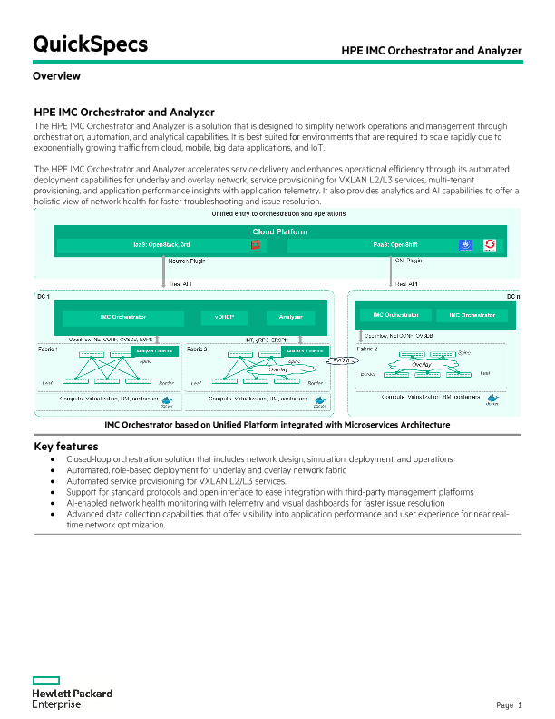 HPE IMC Orchestrator and Analyzer thumbnail