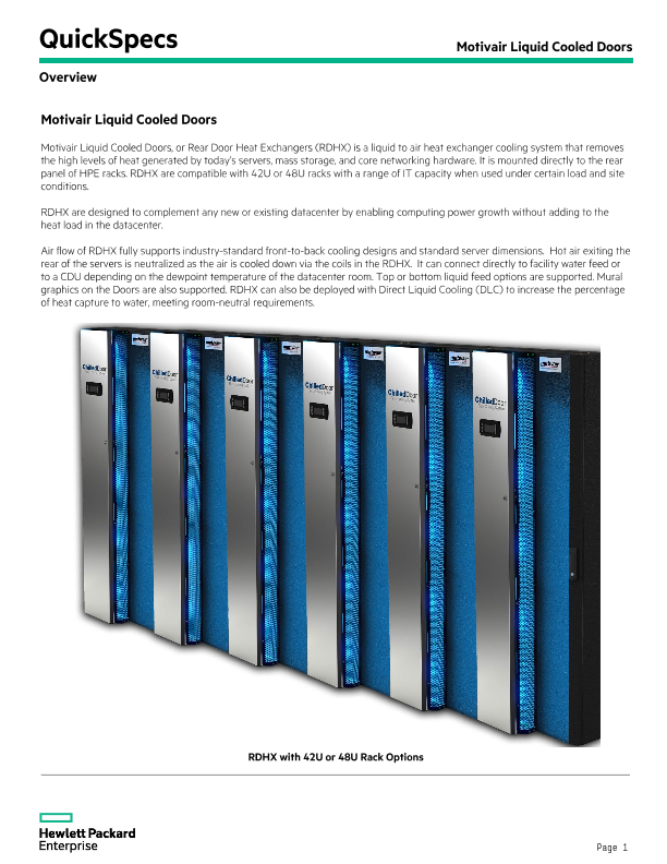 Motivair Liquid Cooled Doors thumbnail