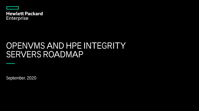 HPE OpenVMS Roadmap thumbnail