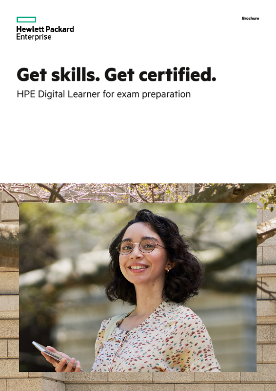Get Skills. Get certified with HPE Digital Learner for exam preparation brochure thumbnail