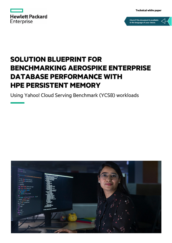 Solution Blueprint for Benchmarking Aerospike Enterprise Database Performance with HPE Persistent Memory technical white paper thumbnail