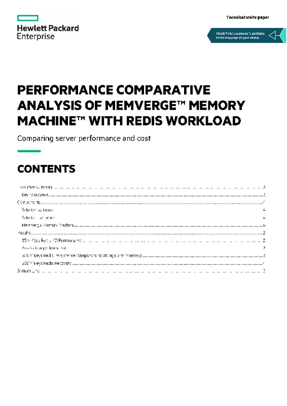 Performance Comparative Analysis of MemVerge Memory Machine with Redis Workload thumbnail