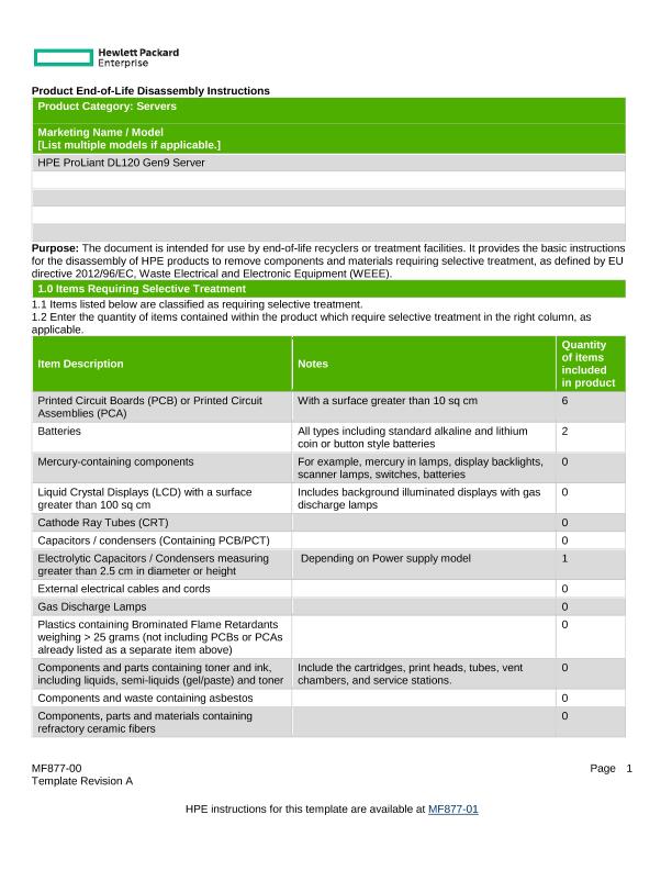 HPE ProLiant DL120 Gen9 Server thumbnail