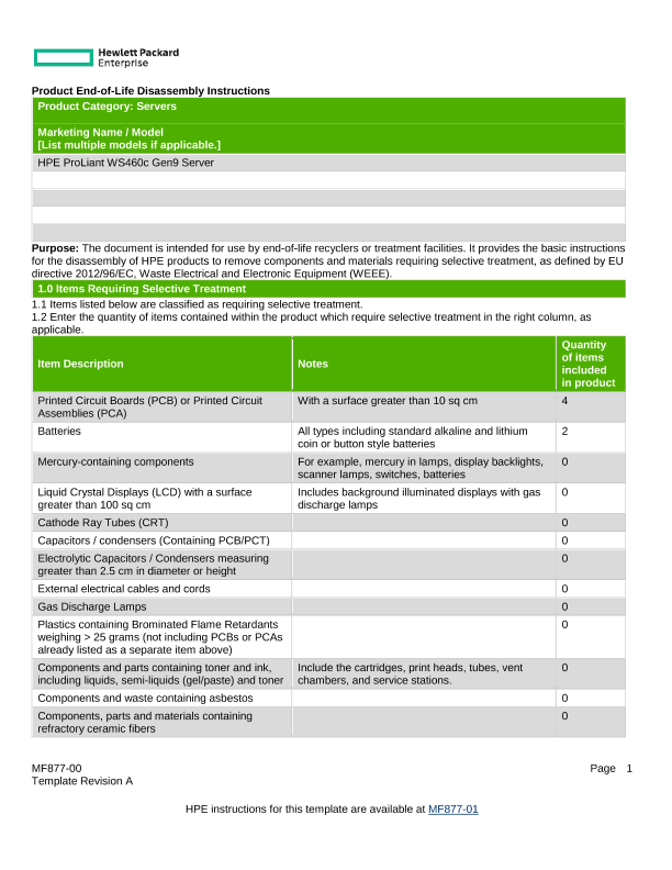 HPE ProLiant WS460c Gen9 Server thumbnail