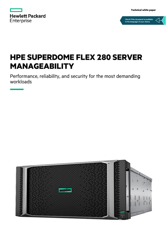 HPE Superdome Flex 280 Server Manageability technical white paper