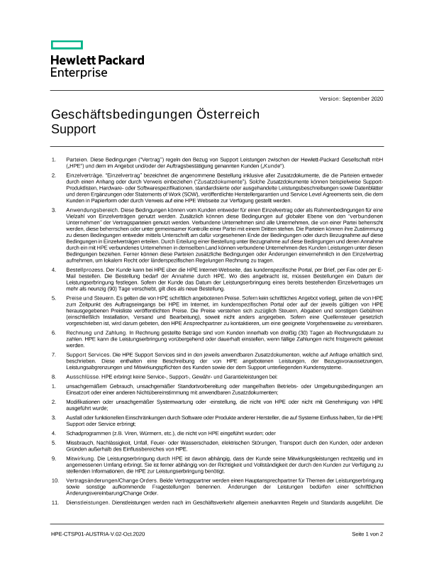 HPE EXTRANET CTSP01 AUSTRIA GER thumbnail