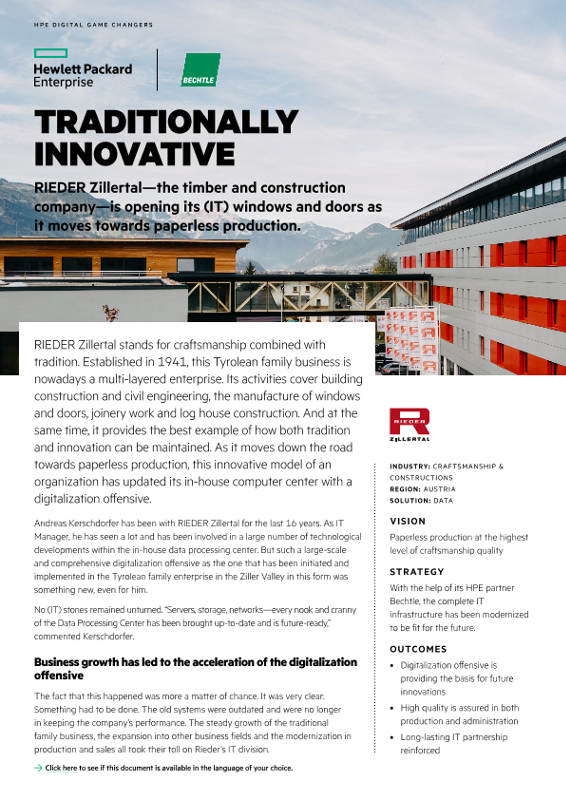 Traditionally Innovative – RIEDER Zillertal case study thumbnail