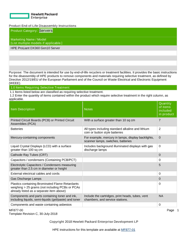 HPE ProLiant DX360 Gen10 Server thumbnail