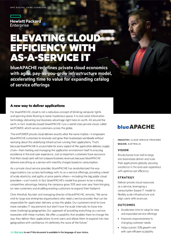 Elevating cloud efficiency with as-a-service IT –  blueAPACHE case study thumbnail