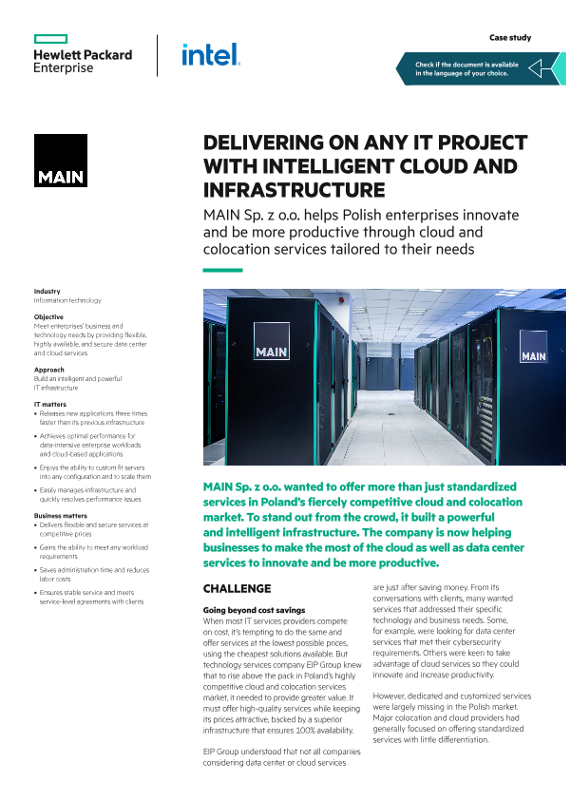 Delivering on any IT project with intelligent cloud and infrastructure case study thumbnail