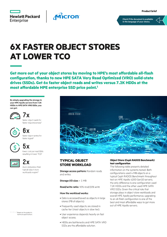 6x Faster Object Stores at Lower TCO product brief thumbnail