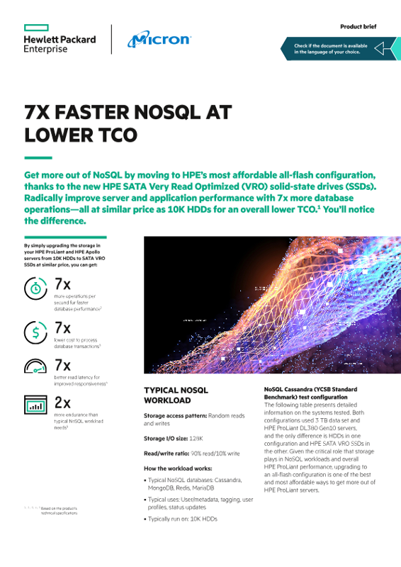 7x Faster NoSQL at Lower TCO product brief thumbnail