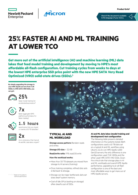 25% faster AI and ML training at lower TCO product brief thumbnail