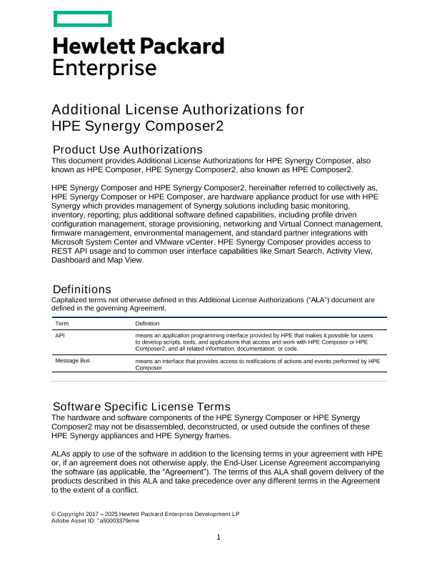 HPE Synergy Composer II Image Streamer v9.4 thumbnail