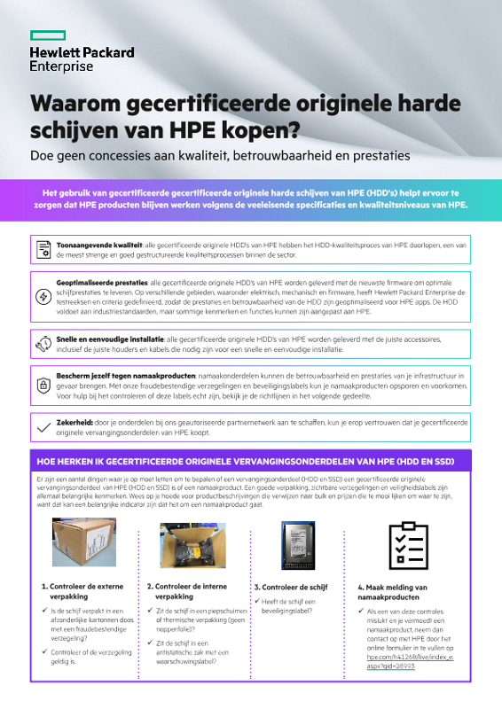 Waarom gecertificeerde originele harde schijven van HPE kopen? thumbnail