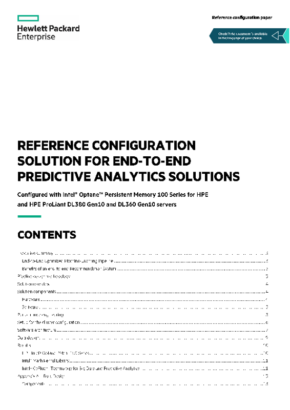 Reference Configuration Solution for End-to-end p solutionsredictive analytics thumbnail