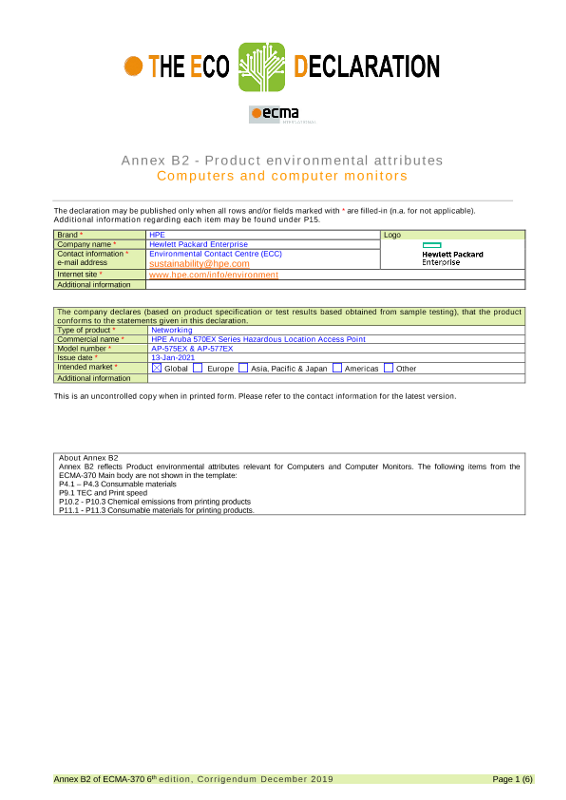 HPE Aruba Networking 570EX Series Hazardous Location Access Point thumbnail