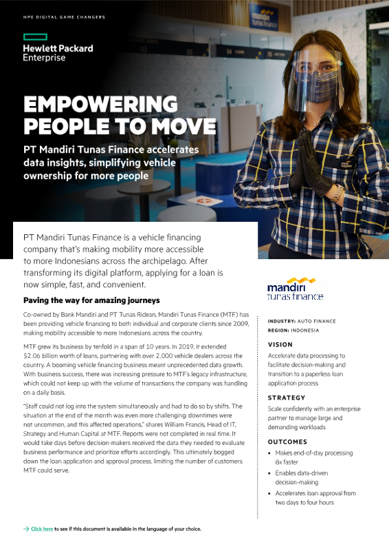Empowering people to move – Mandiri Tunas Finance case study thumbnail