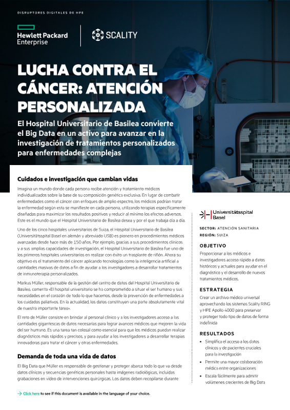 Caso práctico del Hospital Universitario de Basilea: Luchando contra el cáncer: uno por uno thumbnail