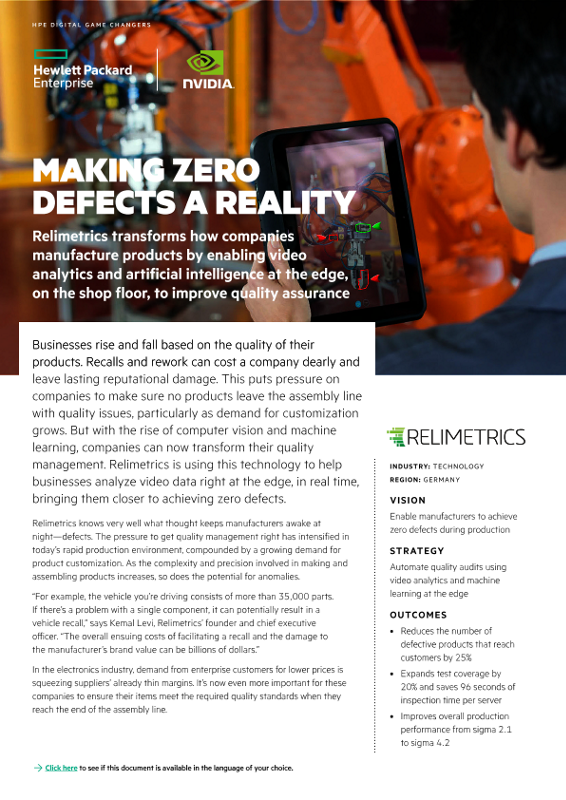 Making zero defects a reality – Relimetrics case study thumbnail