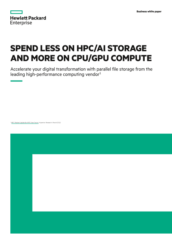 Spend less on HPC/AI storage and more on CPU/GPU compute business white paper thumbnail