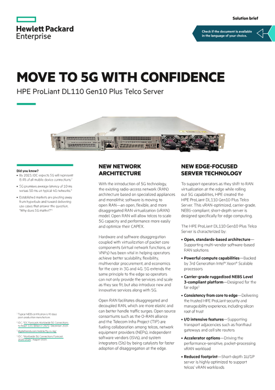 Move to 5G with confidence solution brief thumbnail