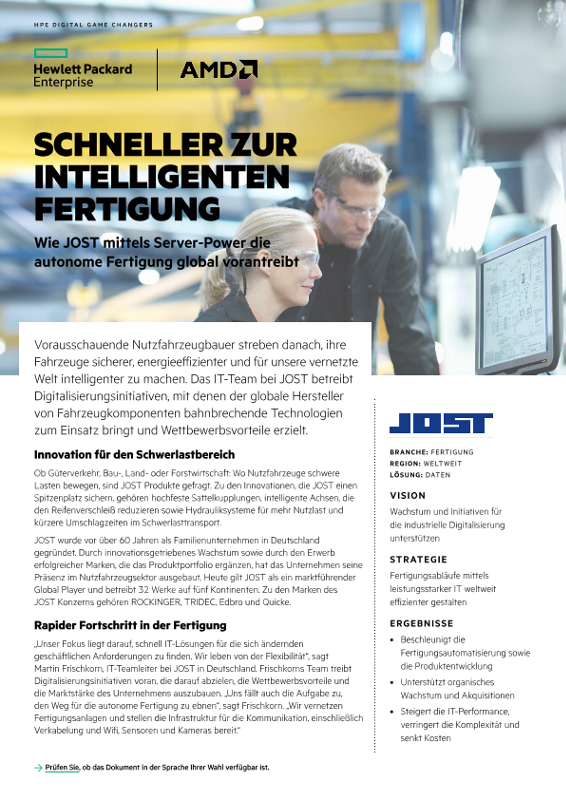 Schneller zur intelligenten Fertigung – JOST case study thumbnail
