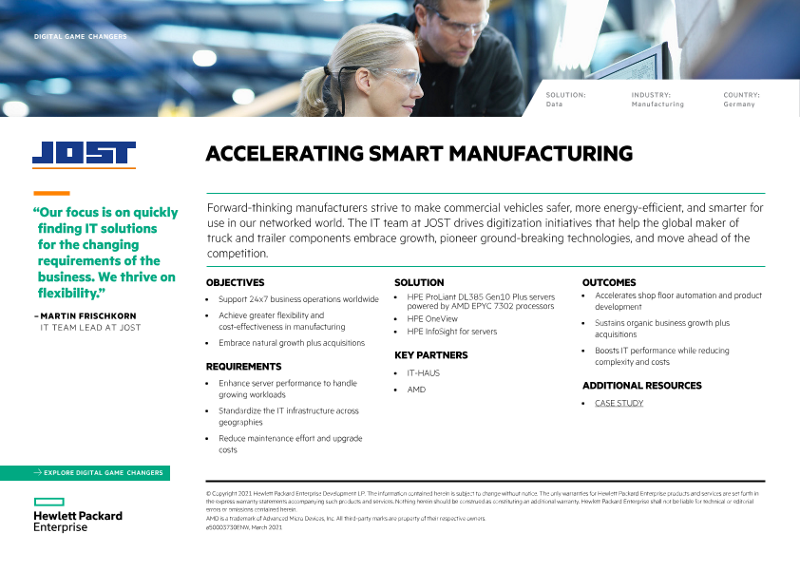Accelerating smart manufacturing – JOST digital game changers one-page overview thumbnail