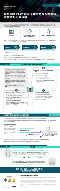 利用 HPE Cray 超级计算机为百万兆次级时代做好万全准备”信息图 thumbnail