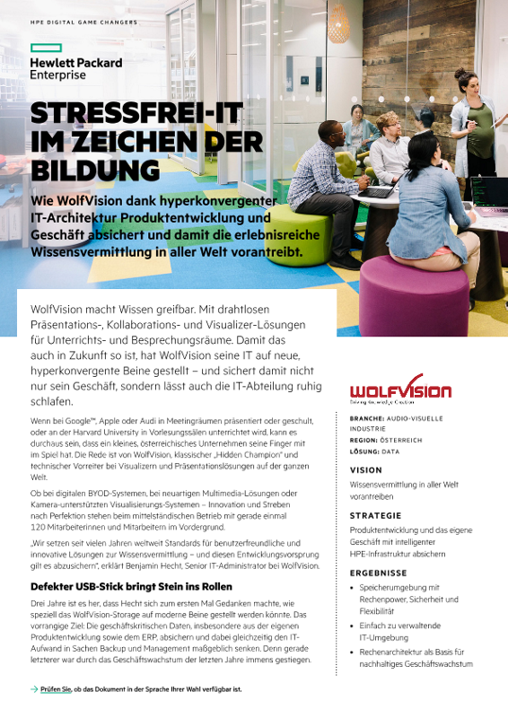 Stressfrei-IT im Zeichen der Bildung – WolfVision case study thumbnail