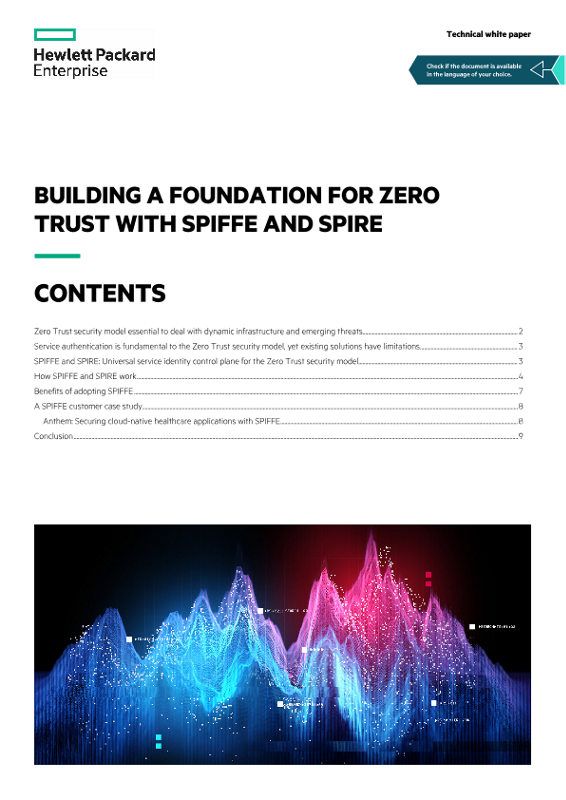 Building a foundation for Zero Trust with SPIFFE and SPIRE technical white paper thumbnail