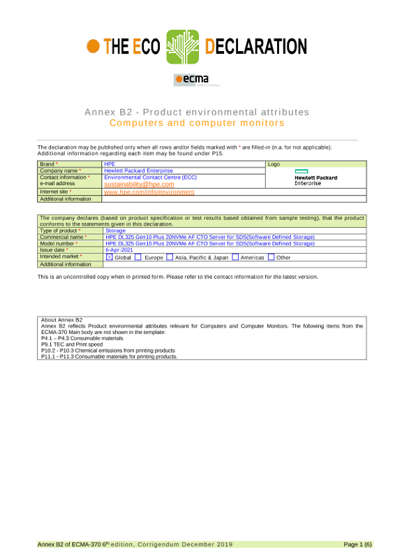 HPE DL325 Gen10 Plus 20NVMe AF CTO Server for SDS(Software Defined Storage) thumbnail