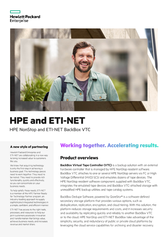 HPE and ETI-NET – HPE NonStop and ETI-NET BackBox VTC thumbnail